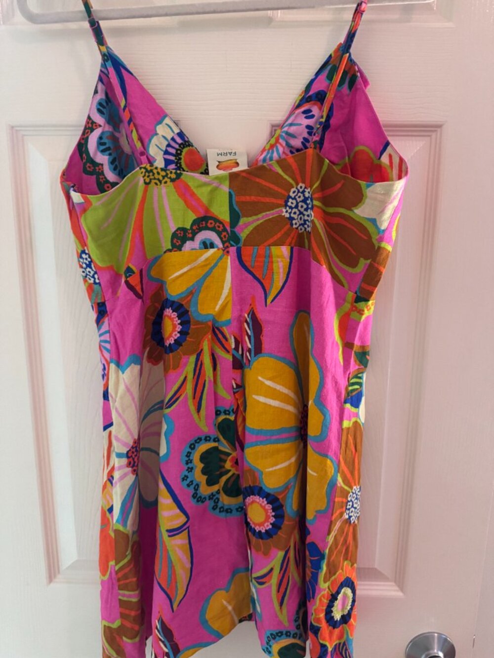 Farm Rio Pink Full Garden Mini Dress (M) - Picture 6 of 6